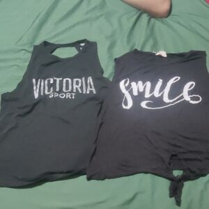 Girls' Black Graphic Tank Top - Black